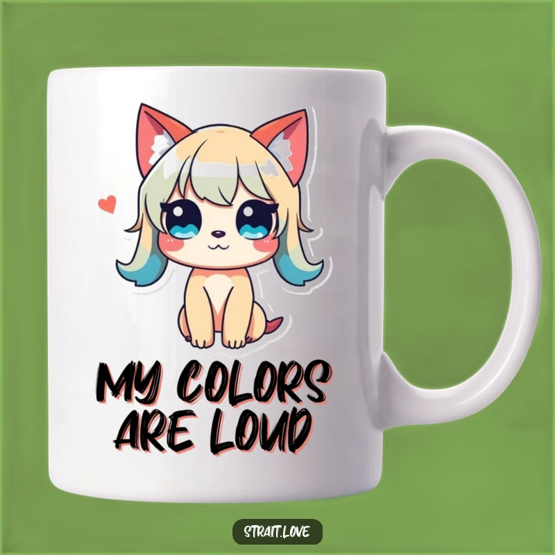 Funny Colour Clash Mug: Vibrant, Unconventional Art for a Lively Start