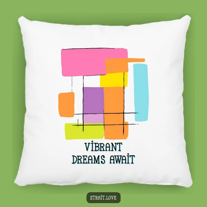 Funny Colour Block Pillow - Abstract Graphic Cushion - Bold Decor Gift