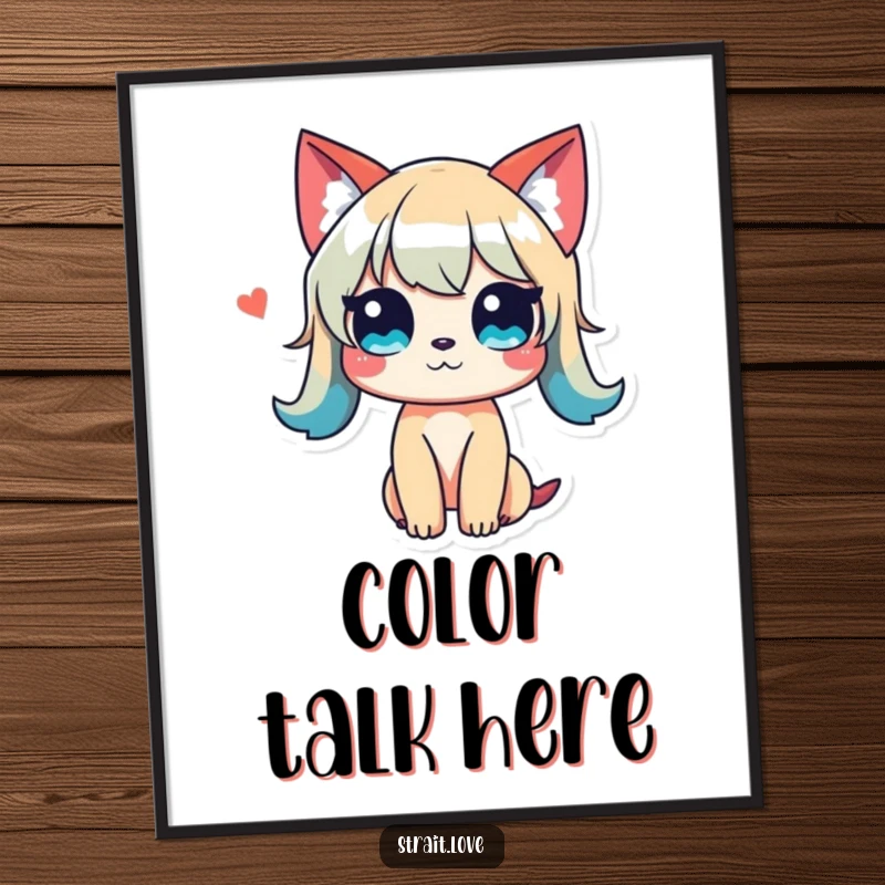 Funny Colour Clash Digital Art Print featuring a vibrant, unconventional colour palette in a harmonious visual dialogue for instant decor.