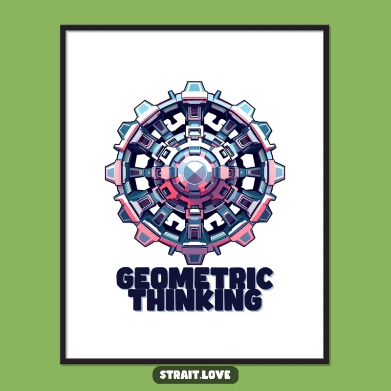 Funny Metallic Structure Digital Art Print: Instant Futuristic Decor for Your Space