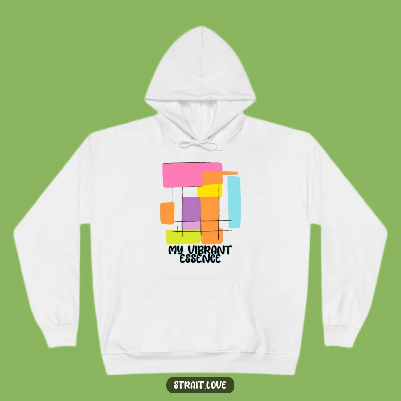 Funny Colour Block Hoodie - Abstract Graphic Sweatshirt - Bold & Cozy Gift
