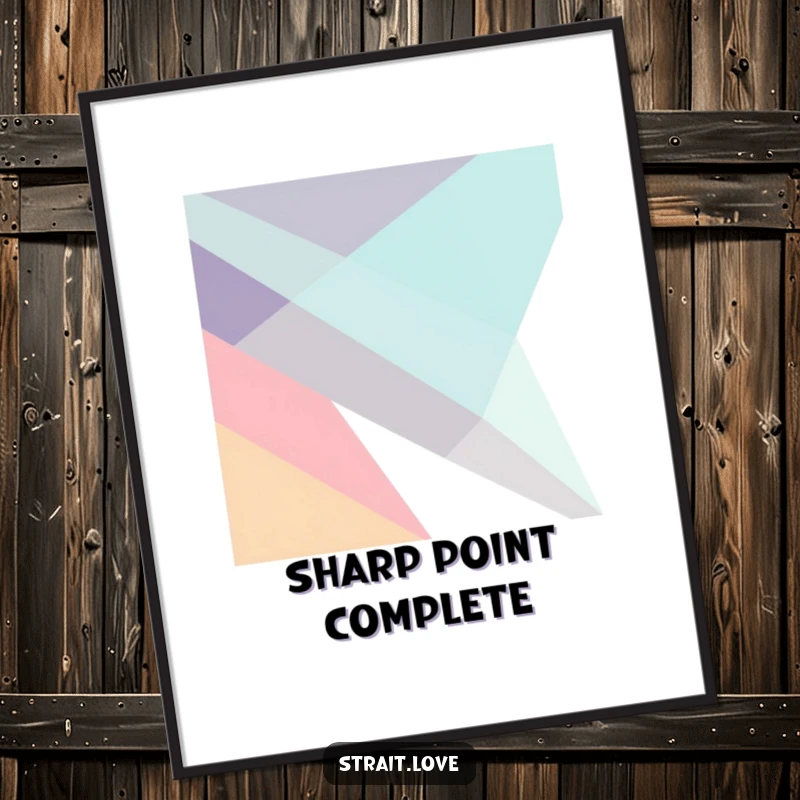 Funny Free Printable wall art showcasing sharp, angular geometric planes intersecting in a dynamic, minimalist composition.