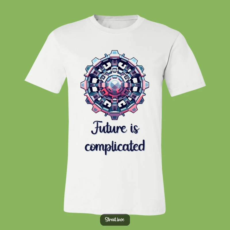 Funny Metallic Structure T-Shirt: Wearable Art of Complex Futuristic Shapes, Unique Gift