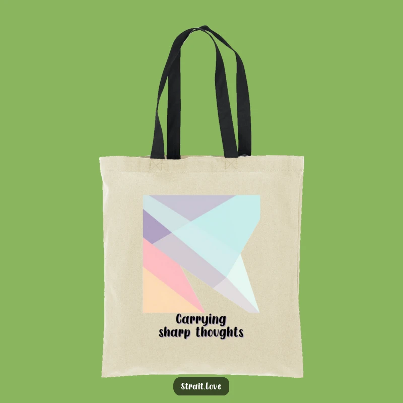 Funny Geometric Planes Tote Bag - Abstract Minimalist Canvas Bag - Art Lover Gift